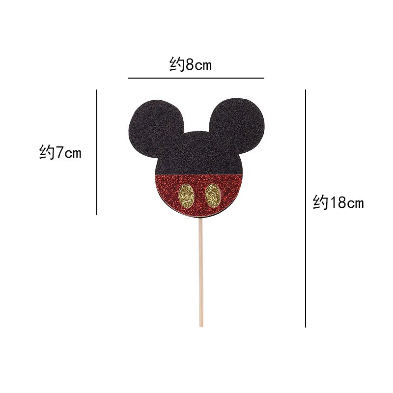 Dropshipping Cartoon Mouse Happy Birthday Cake Topper Birthday Cupcake Decoration for Baby Shower Paper Easter Decoration CN;ZHE