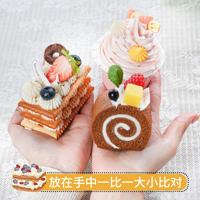Simulated Cake Fake Ice Cream Model Decoration Decoration Props Toy Wedding Celebration Dessert Cabinet Scene Layout Photo