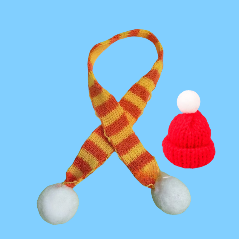 DIY Wool Toy Mini Scarf Small Hat Christmas