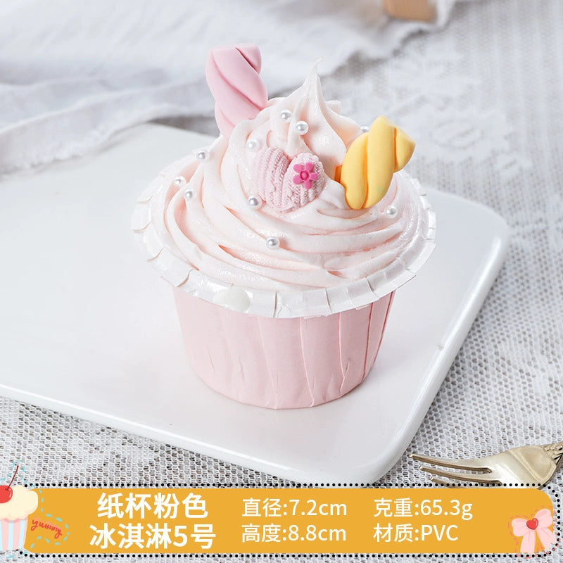 Simulated Cake Fake Ice Cream Model Decoration Decoration Props Toy Wedding Celebration Dessert Cabinet Scene Layout Photo
