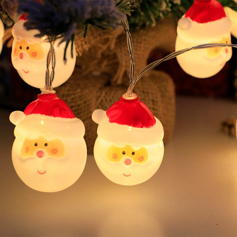 Santa Claus Lighting Led Small Lighting Chain Colored Lights Christmas Lights Wrought Iron Christmas Decorative Lights Christmas Tree Lamp String Lighting Chain