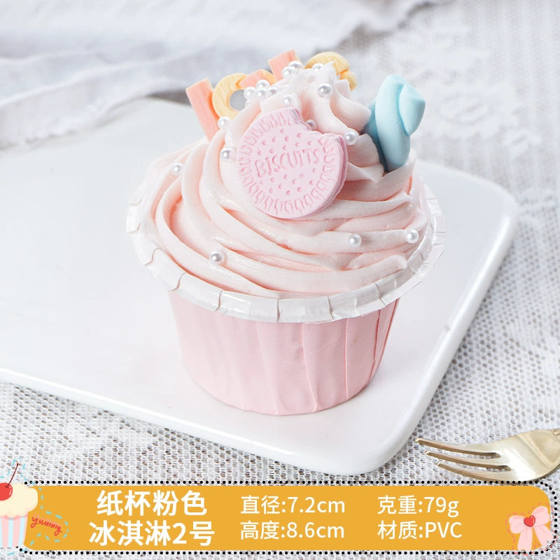 Simulated Cake Fake Ice Cream Model Decoration Decoration Props Toy Wedding Celebration Dessert Cabinet Scene Layout Photo