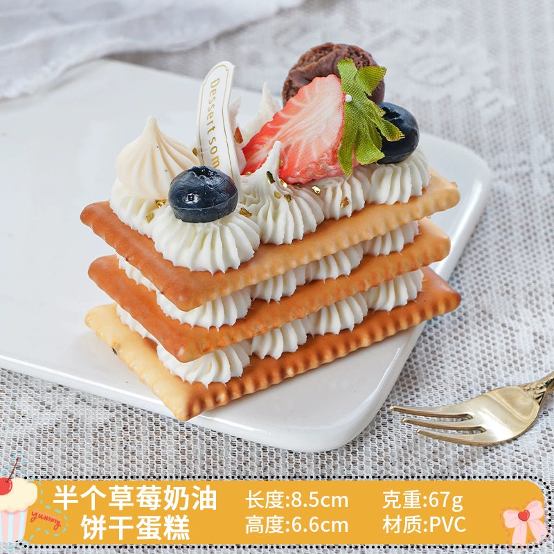 Simulated Cake Fake Ice Cream Model Decoration Decoration Props Toy Wedding Celebration Dessert Cabinet Scene Layout Photo