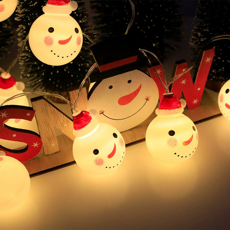 Santa Claus Lighting Led Small Lighting Chain Colored Lights Christmas Lights Wrought Iron Christmas Decorative Lights Christmas Tree Lamp String Lighting Chain