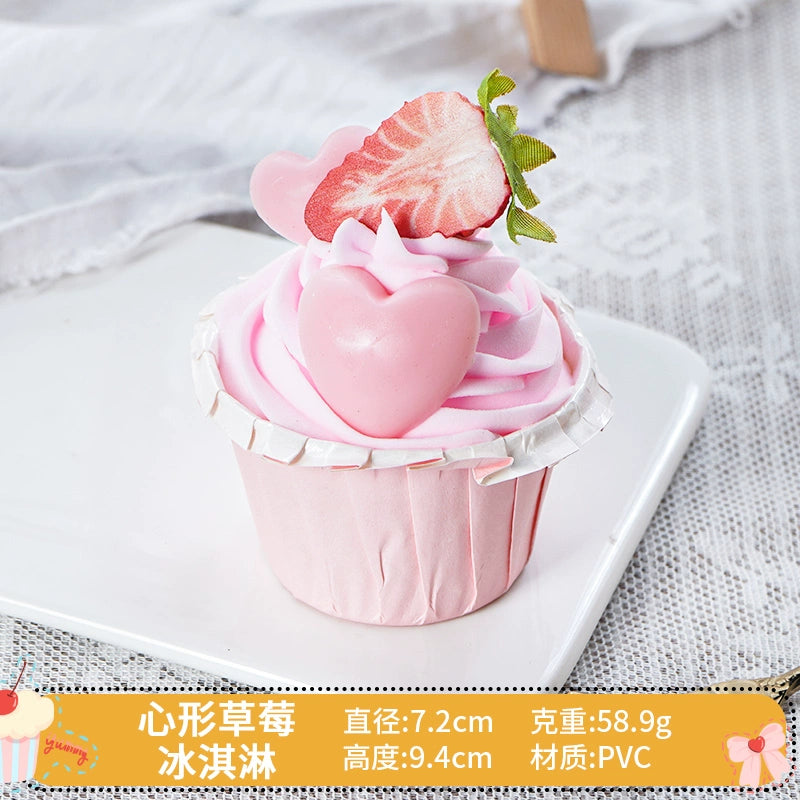 Simulated Cake Fake Ice Cream Model Decoration Decoration Props Toy Wedding Celebration Dessert Cabinet Scene Layout Photo