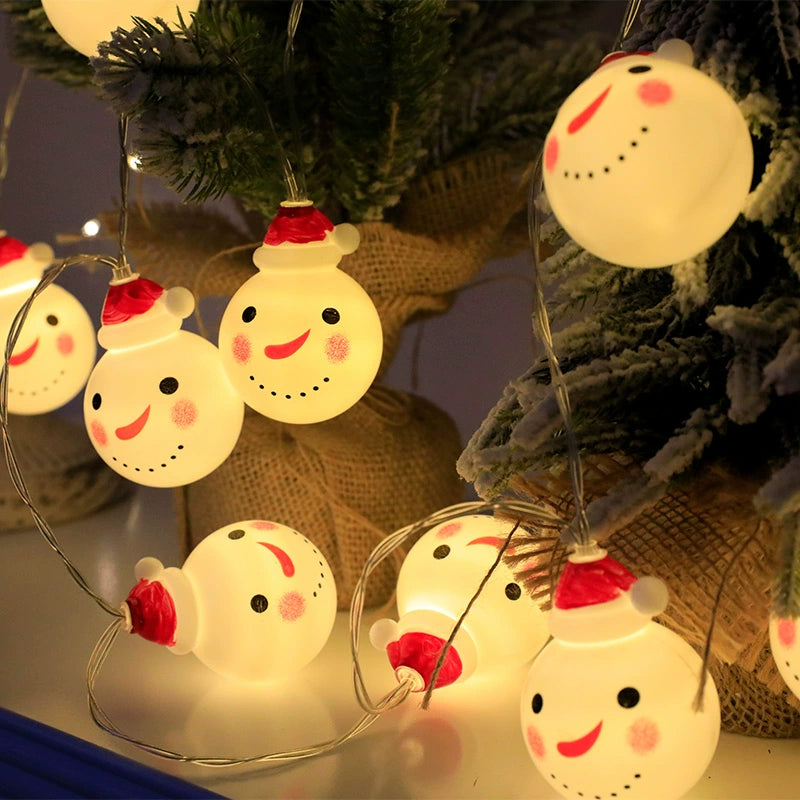 Santa Claus Lighting Led Small Lighting Chain Colored Lights Christmas Lights Wrought Iron Christmas Decorative Lights Christmas Tree Lamp String Lighting Chain