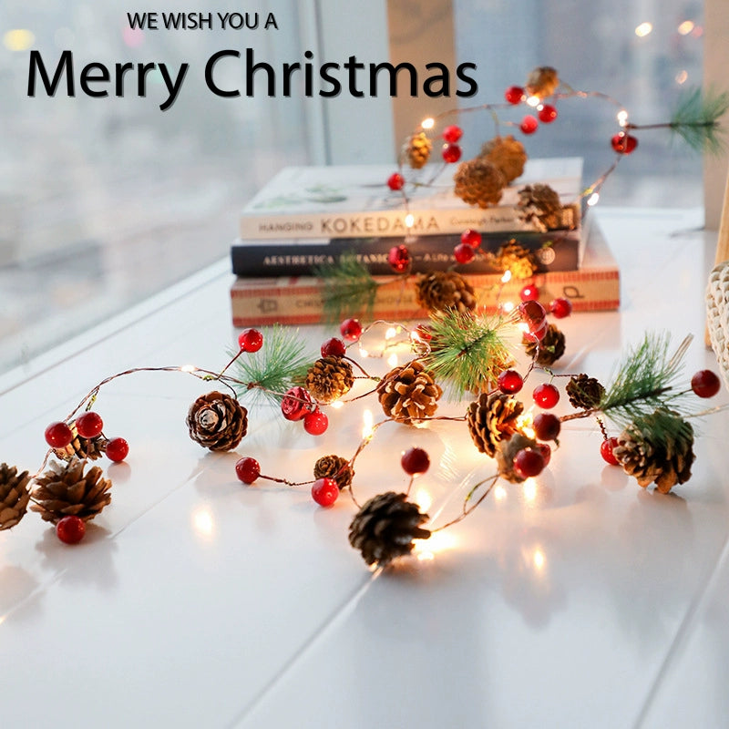 Santa Claus Lighting Led Small Lighting Chain Colored Lights Christmas Lights Wrought Iron Christmas Decorative Lights Christmas Tree Lamp String Lighting Chain