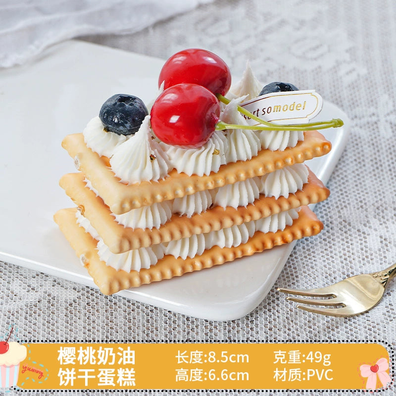 Simulated Cake Fake Ice Cream Model Decoration Decoration Props Toy Wedding Celebration Dessert Cabinet Scene Layout Photo
