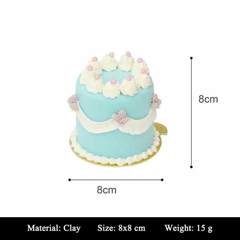 showcase display cabinet bakery dessert house cake shop store decoration artificial simulation Happy Birthday Mini Cake Model
