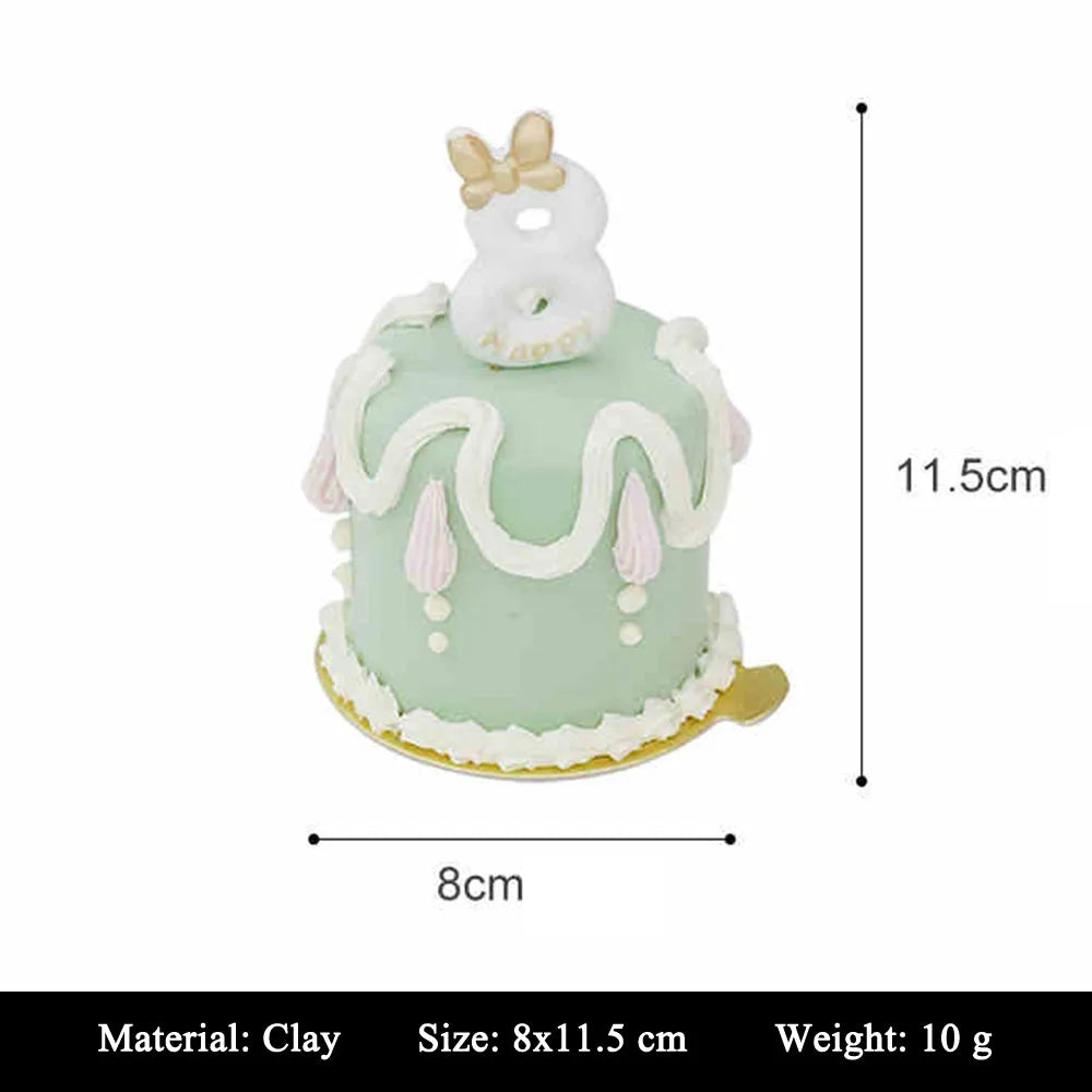 showcase display cabinet bakery dessert house cake shop store decoration artificial simulation Happy Birthday Mini Cake Model