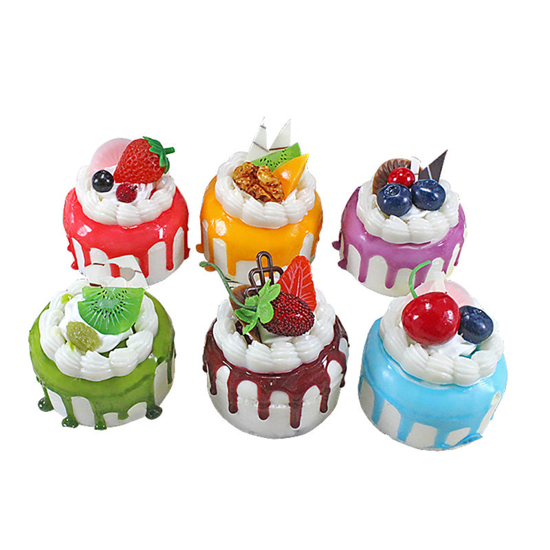 1Pcs Artificial Fruit Cakes Dessert Dessert Shop Fake Food Photography Food Simulation Cake Model Kitchen Tea Table Decoration