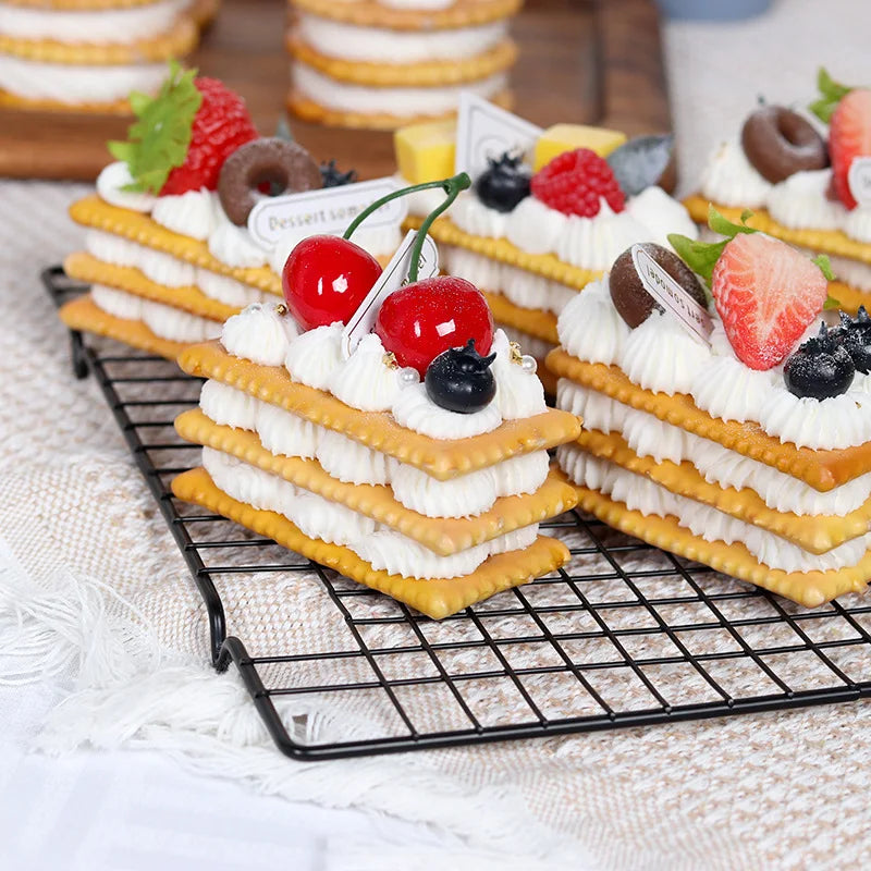 1PC Artificial Kitchen Cakes Dessert Fake Food Decoration Photography Food Simulation Cake Model Tea Table Decoration FCYY-002