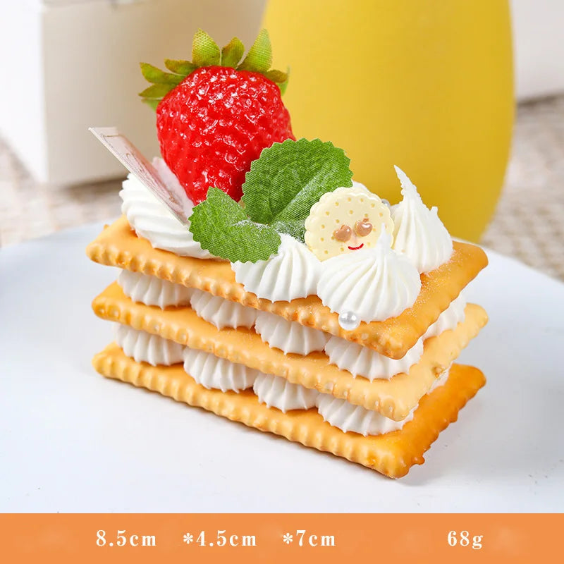 1PC Artificial Kitchen Cakes Dessert Fake Food Decoration Photography Food Simulation Cake Model Tea Table Decoration FCYY-002