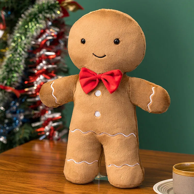 Cartoon Hot Sale Christmas Tree Plush Doll Pillow Gingerbread Man Garland House Plush Toy Home Decor Christmas Gift For Kids