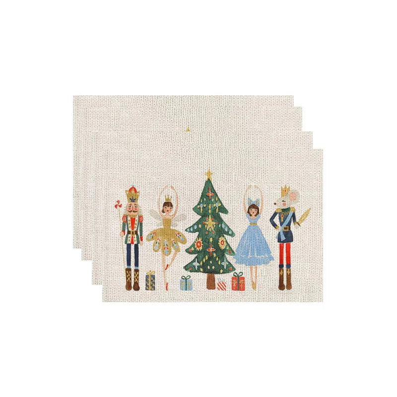 45x30cm small table flag popular Christmas series pattern series restaurant western place mat kitchen restaurant place mats are