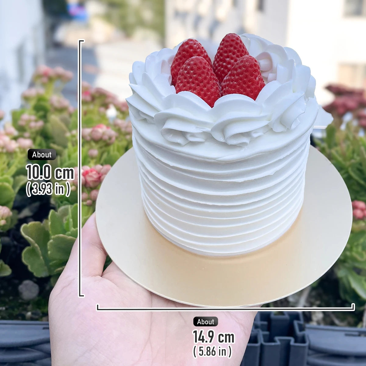 A 2-inch Simulated Cake Model Fake Fruit Creative Cream Style Cake Shop Decoration Holiday Party, Birthday Gift