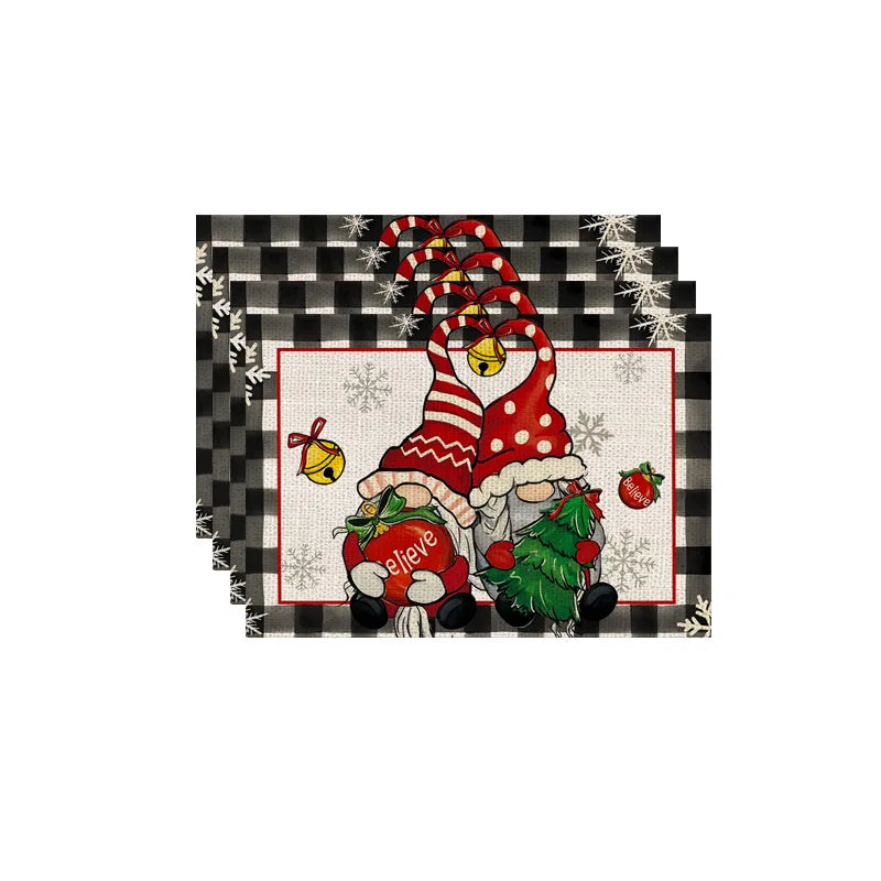 45x30cm small table flag popular Christmas series pattern series restaurant western place mat kitchen restaurant place mats are