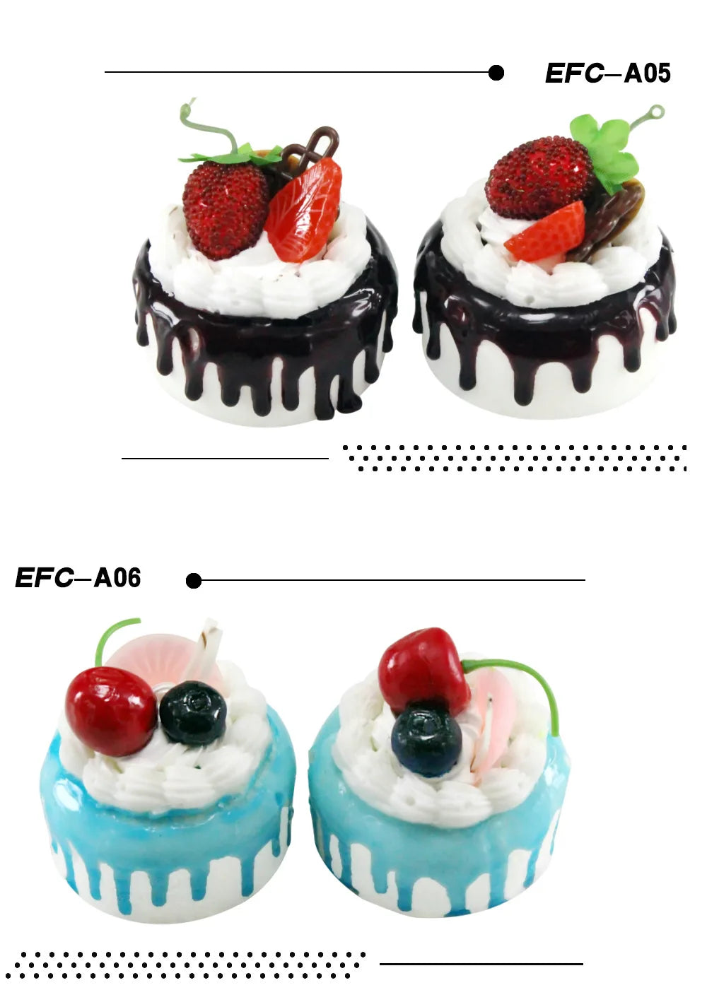 1Pcs Artificial Fruit Cakes Dessert Dessert Shop Fake Food Photography Food Simulation Cake Model Kitchen Tea Table Decoration
