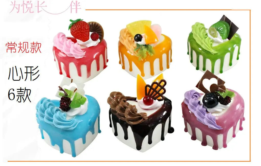 1Pcs Artificial Fruit Cakes Dessert Dessert Shop Fake Food Photography Food Simulation Cake Model Kitchen Tea Table Decoration