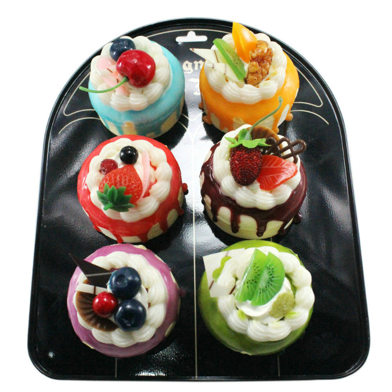 1Pcs Artificial Fruit Cakes Dessert Dessert Shop Fake Food Photography Food Simulation Cake Model Kitchen Tea Table Decoration