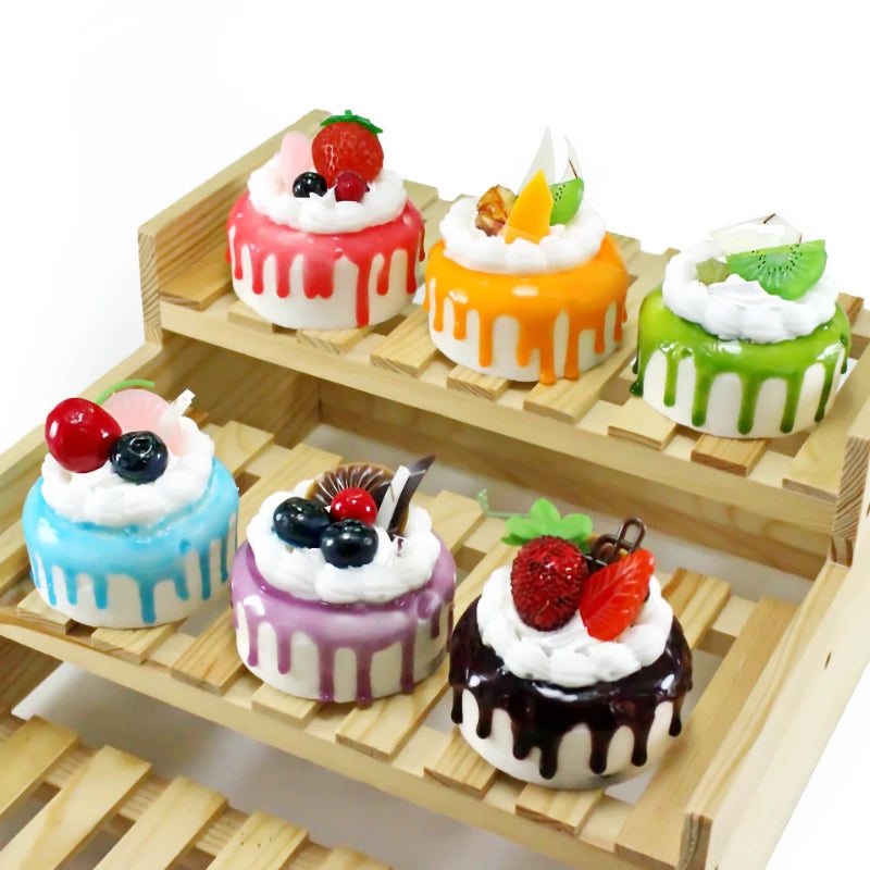 1Pcs Artificial Fruit Cakes Dessert Dessert Shop Fake Food Photography Food Simulation Cake Model Kitchen Tea Table Decoration