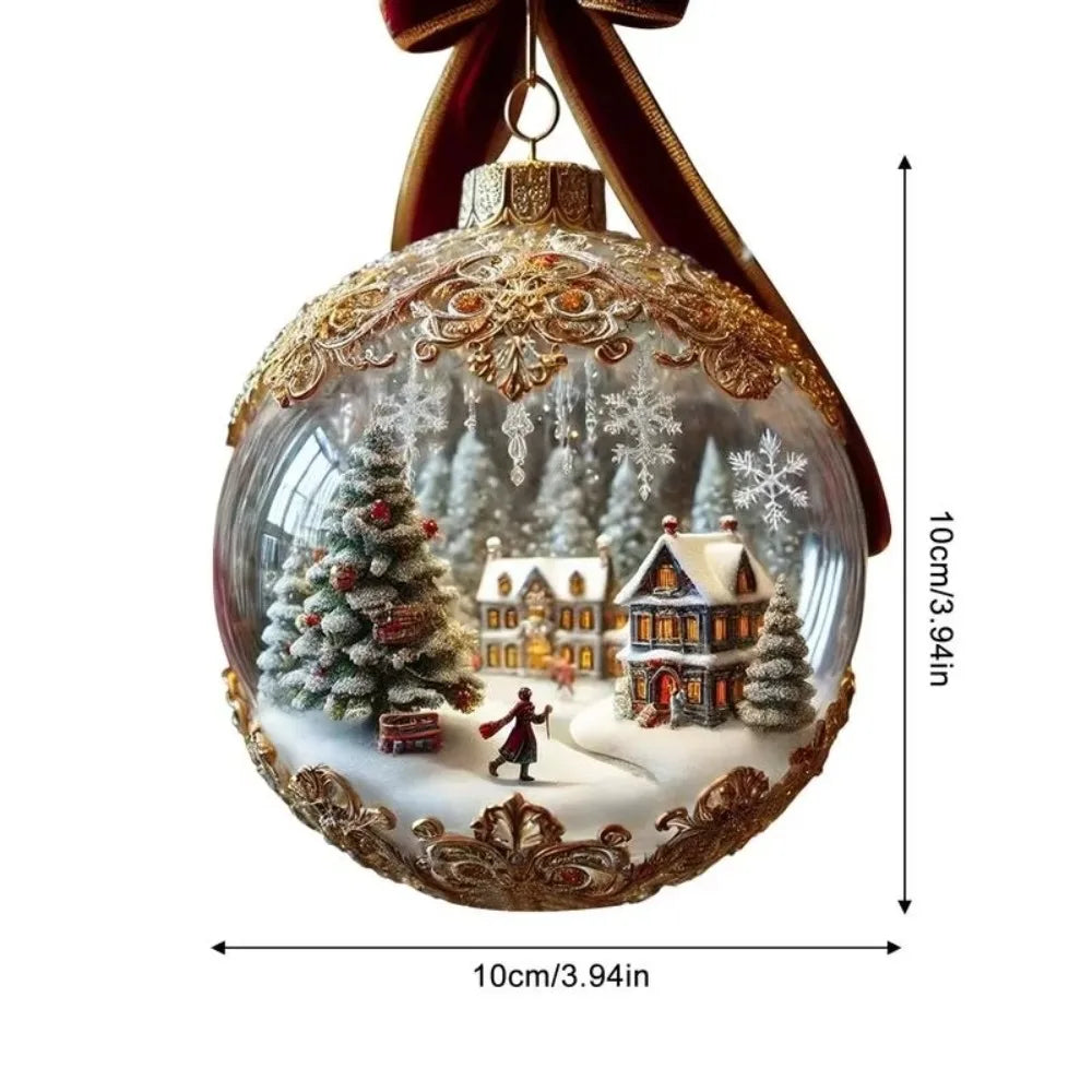 Fairy Tale Planet Christmas Tree Decoration Multifunction Acrylic Flat Christmas Character Pendant Durable Material Decorative