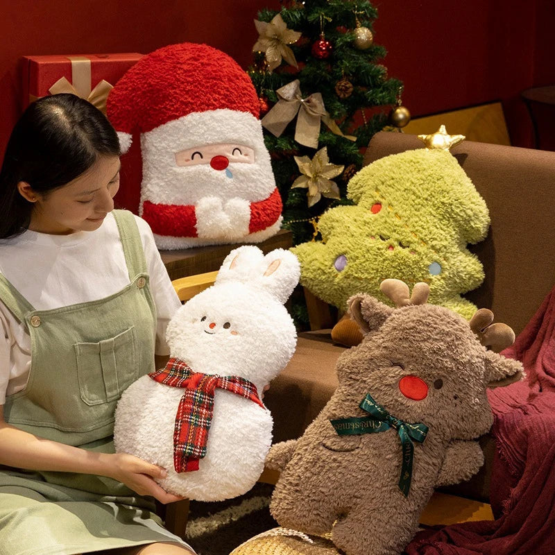 Cute Gingerbread Man Elk Santa Claus Doll Chirstmas Gifts Soft Sofa Cushion Pillow Christmas Xmas Ornament Home Decor Navidad