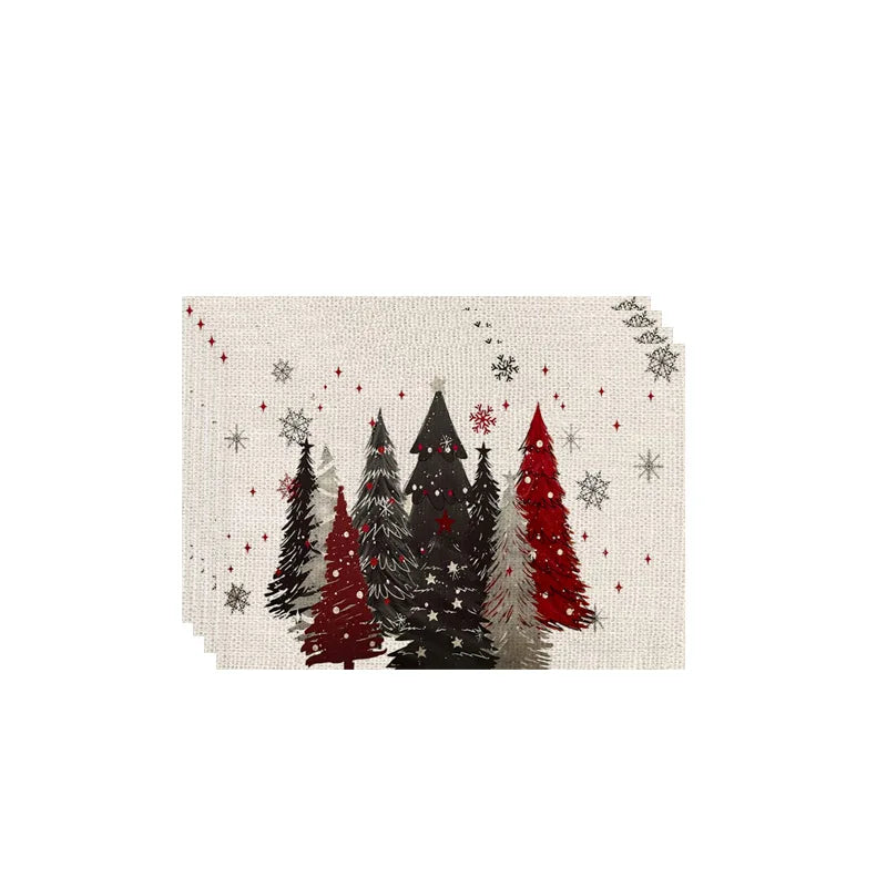 45x30cm small table flag popular Christmas series pattern series restaurant western place mat kitchen restaurant place mats are