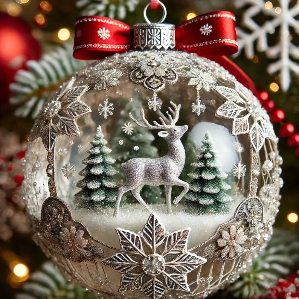Fairy Tale Planet Christmas Tree Decoration Multifunction Acrylic Flat Christmas Character Pendant Durable Material Decorative