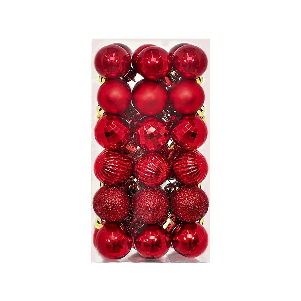 36Pcs Christmas Balls New Year Party Decoration Xmas Tree Ornaments Christmas Hanging Ornament Home Decor Gifts Navidad