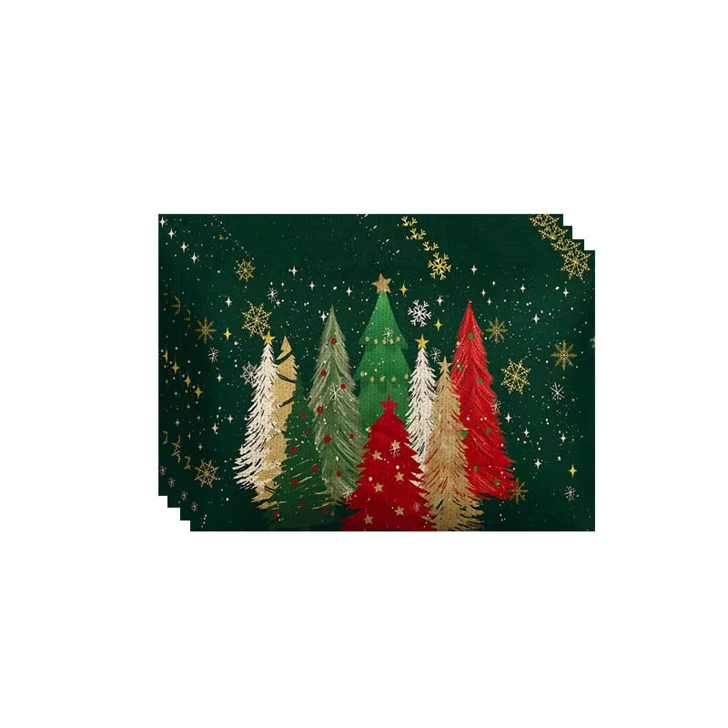 45x30cm small table flag popular Christmas series pattern series restaurant western place mat kitchen restaurant place mats are