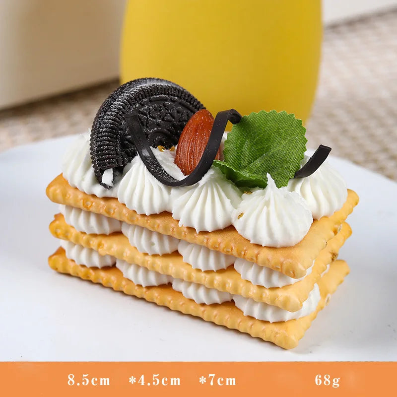 1PC Artificial Kitchen Cakes Dessert Fake Food Decoration Photography Food Simulation Cake Model Tea Table Decoration FCYY-002