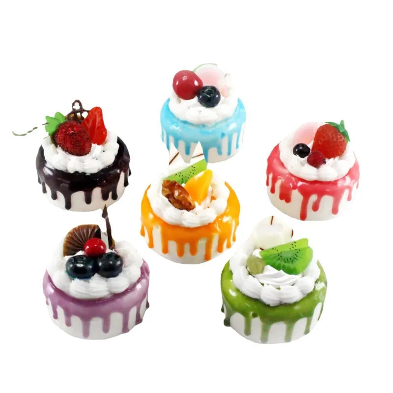 1Pcs Artificial Fruit Cakes Dessert Dessert Shop Fake Food Photography Food Simulation Cake Model Kitchen Tea Table Decoration