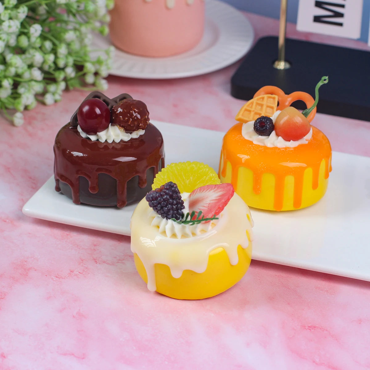 1PC Artificial Cake Dessert Wedding Party Decoration Cake Decoration Photography Professional Food Simulation Cake Model QTG009