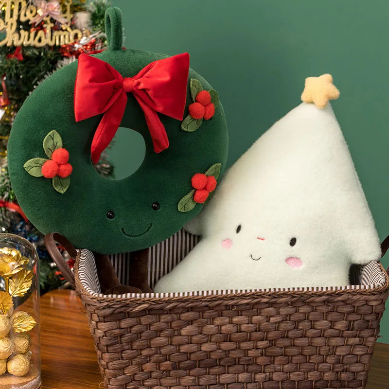 Cartoon Hot Sale Christmas Tree Plush Doll Pillow Gingerbread Man Garland House Plush Toy Home Decor Christmas Gift For Kids