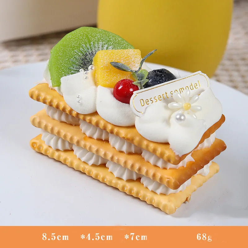 1PC Artificial Kitchen Cakes Dessert Fake Food Decoration Photography Food Simulation Cake Model Tea Table Decoration FCYY-002