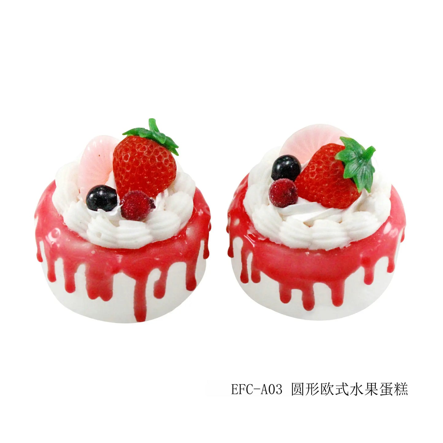 1Pcs Artificial Fruit Cakes Dessert Dessert Shop Fake Food Photography Food Simulation Cake Model Kitchen Tea Table Decoration