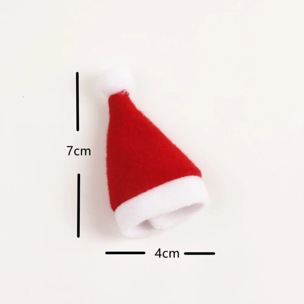1PC Mini Knitting Hats Wine Bottle Stopper Christmas Tree Ornaments Finger Toys Doll Cap DIY Handmade Sewing Crafts Materials