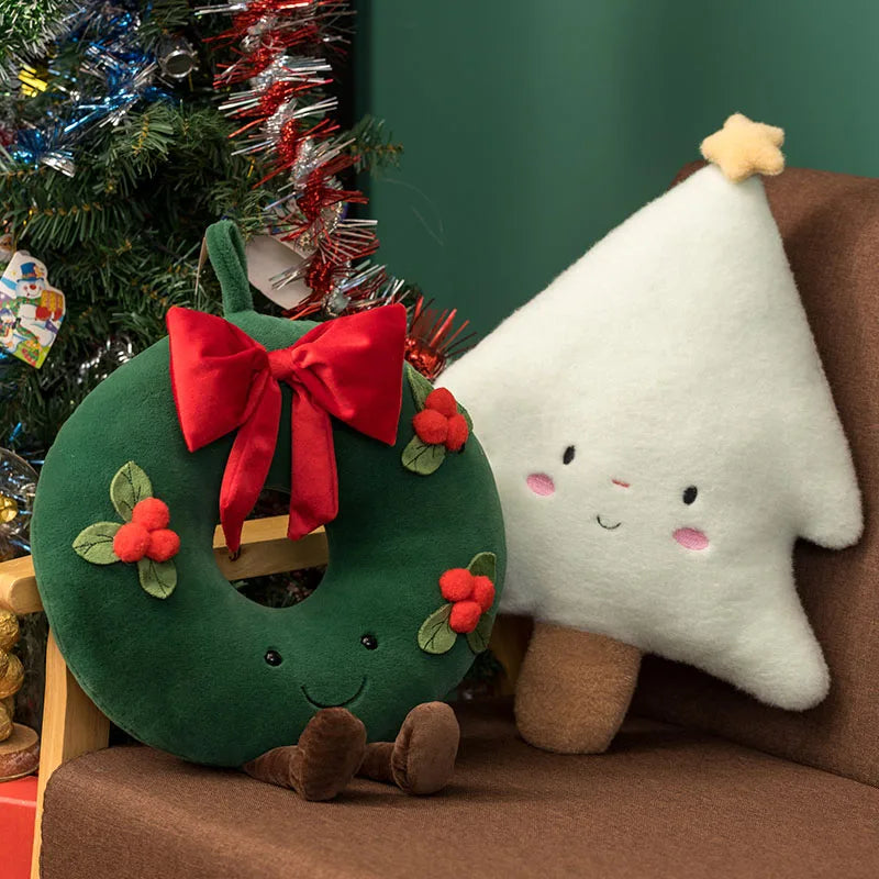 Cartoon Hot Sale Christmas Tree Plush Doll Pillow Gingerbread Man Garland House Plush Toy Home Decor Christmas Gift For Kids