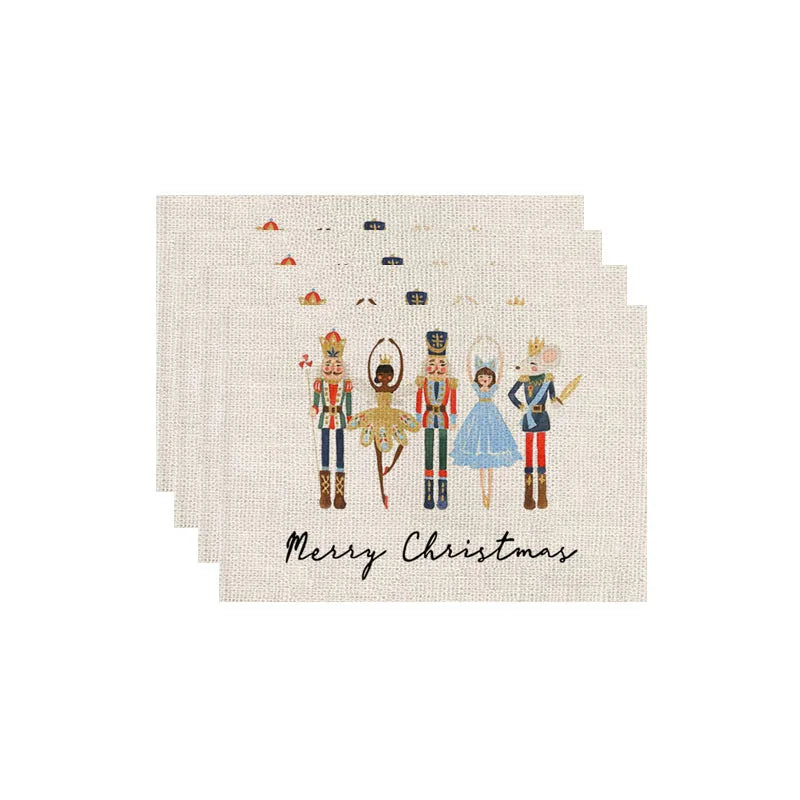 45x30cm small table flag popular Christmas series pattern series restaurant western place mat kitchen restaurant place mats are