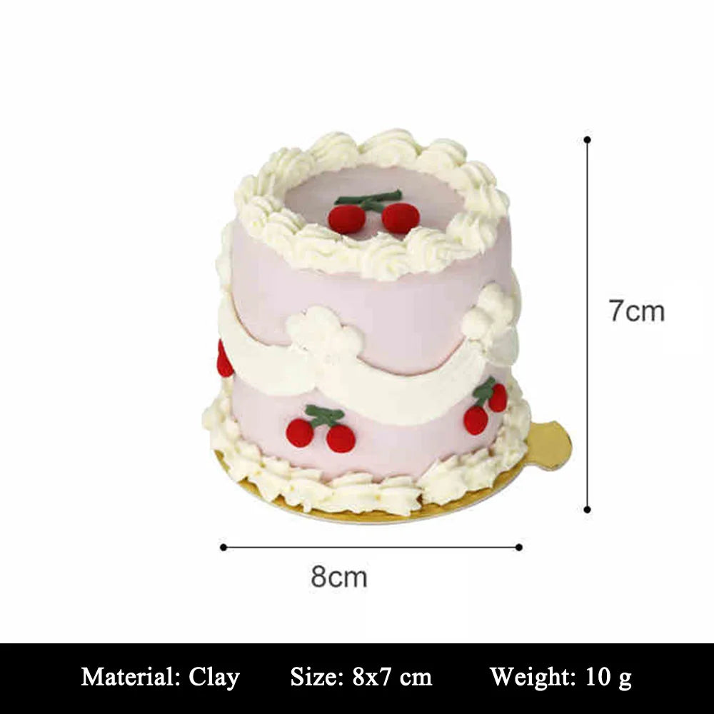 showcase display cabinet bakery dessert house cake shop store decoration artificial simulation Happy Birthday Mini Cake Model