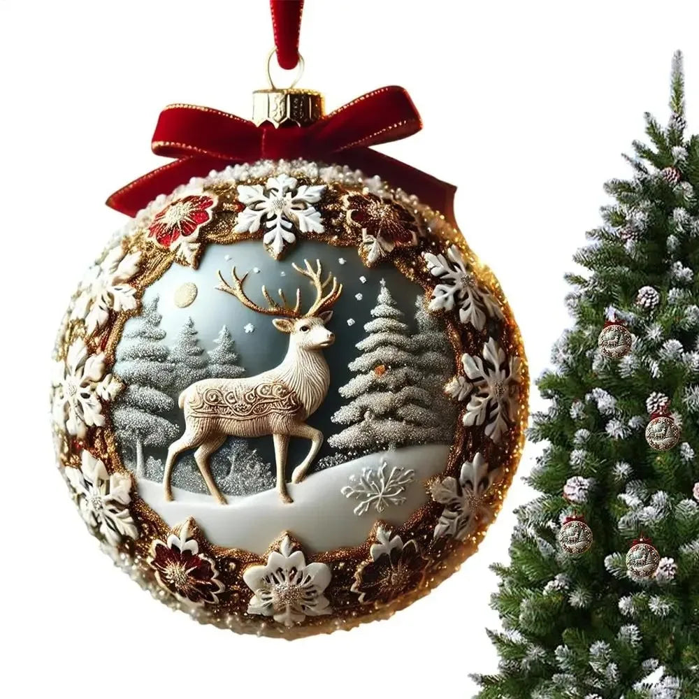Fairy Tale Planet Christmas Tree Decoration Multifunction Acrylic Flat Christmas Character Pendant Durable Material Decorative
