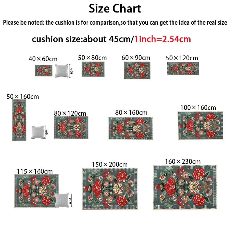 VIKAMA Christmas Carpet Christmas Tree CarpetKitchen Rug Long Carpet Absorbent Doormat Carpet For Live Room Sofa Floor Mat