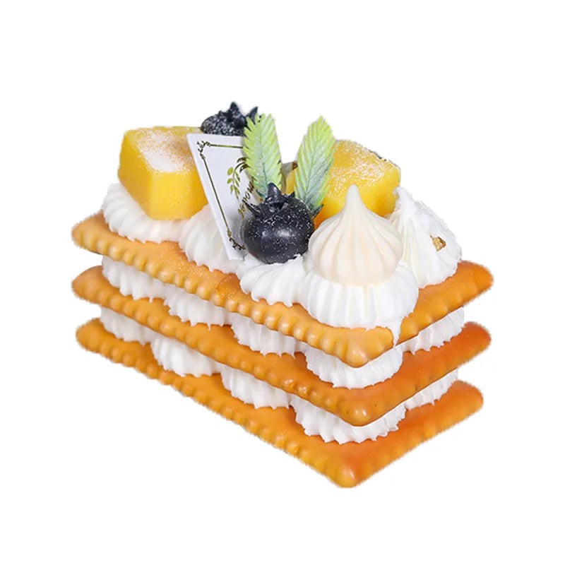 1PC Artificial Kitchen Cakes Dessert Fake Food Decoration Photography Food Simulation Cake Model Tea Table Decoration FCYY-002
