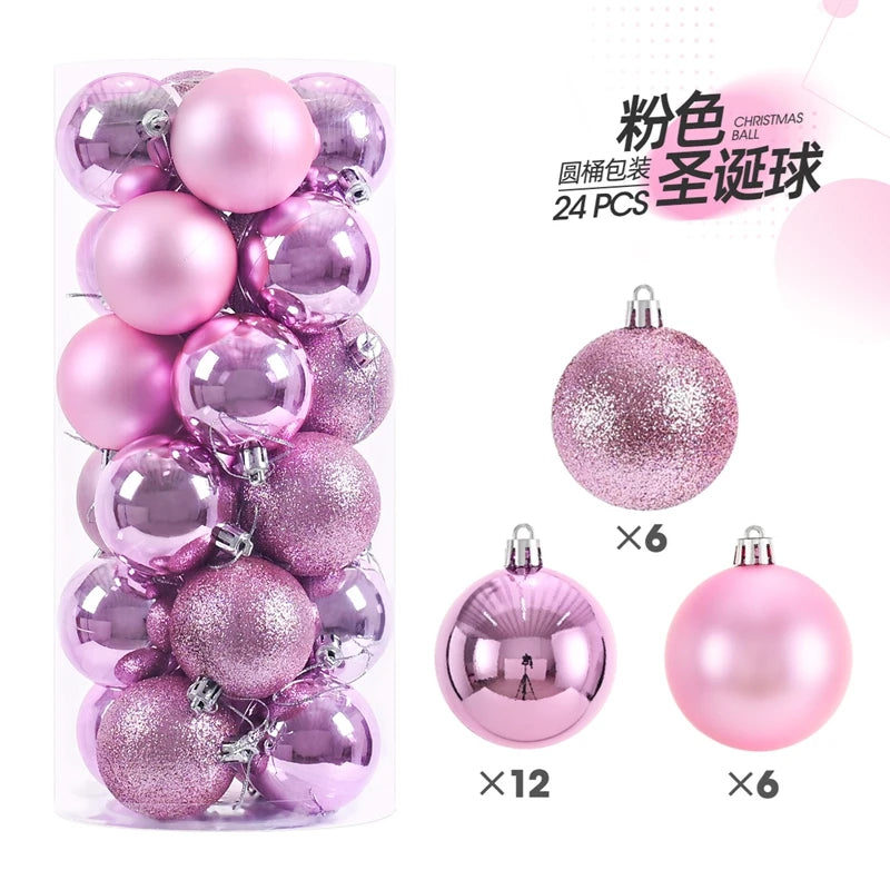 1Box 3/4cm Christmas Balls Christmas Tree Ornaments Xmas Hanging Tree Pendants Home Party Christmas Tree Decor New Year Gifts