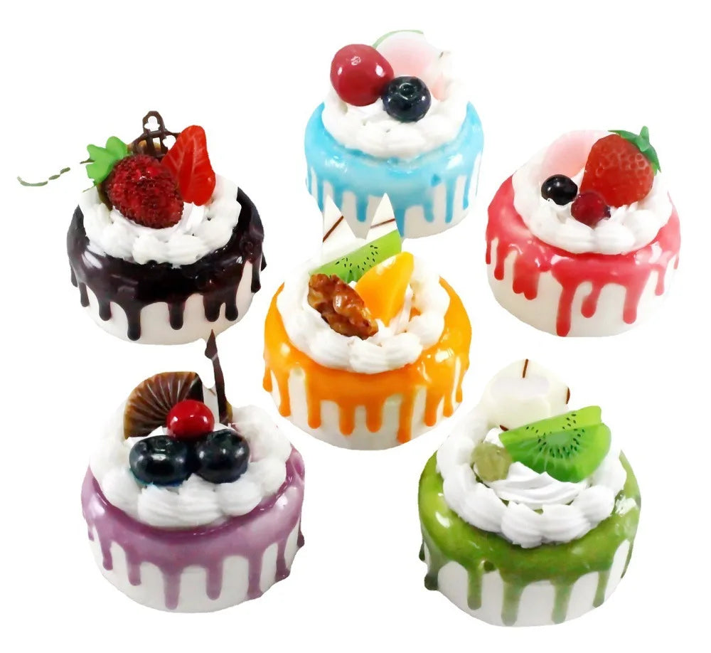 1Pcs Artificial Fruit Cakes Dessert Dessert Shop Fake Food Photography Food Simulation Cake Model Kitchen Tea Table Decoration