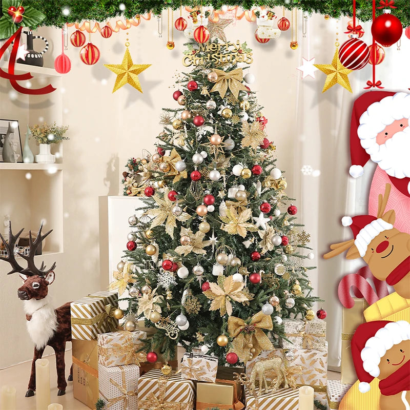 1Box 3/4cm Christmas Balls Christmas Tree Ornaments Xmas Hanging Tree Pendants Home Party Christmas Tree Decor New Year Gifts