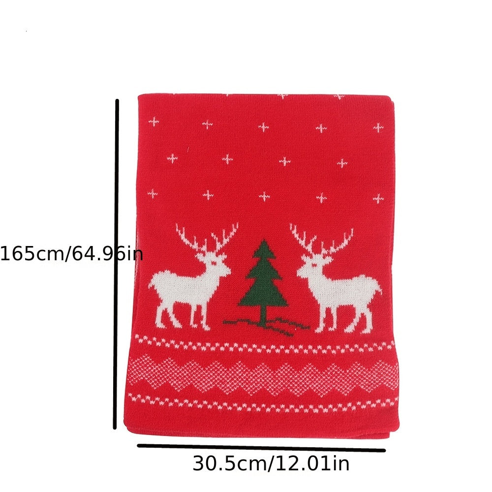 Three Piece Set Of Christmas Hats, Scarves, Gloves to Enhance The Festive Atmosphere