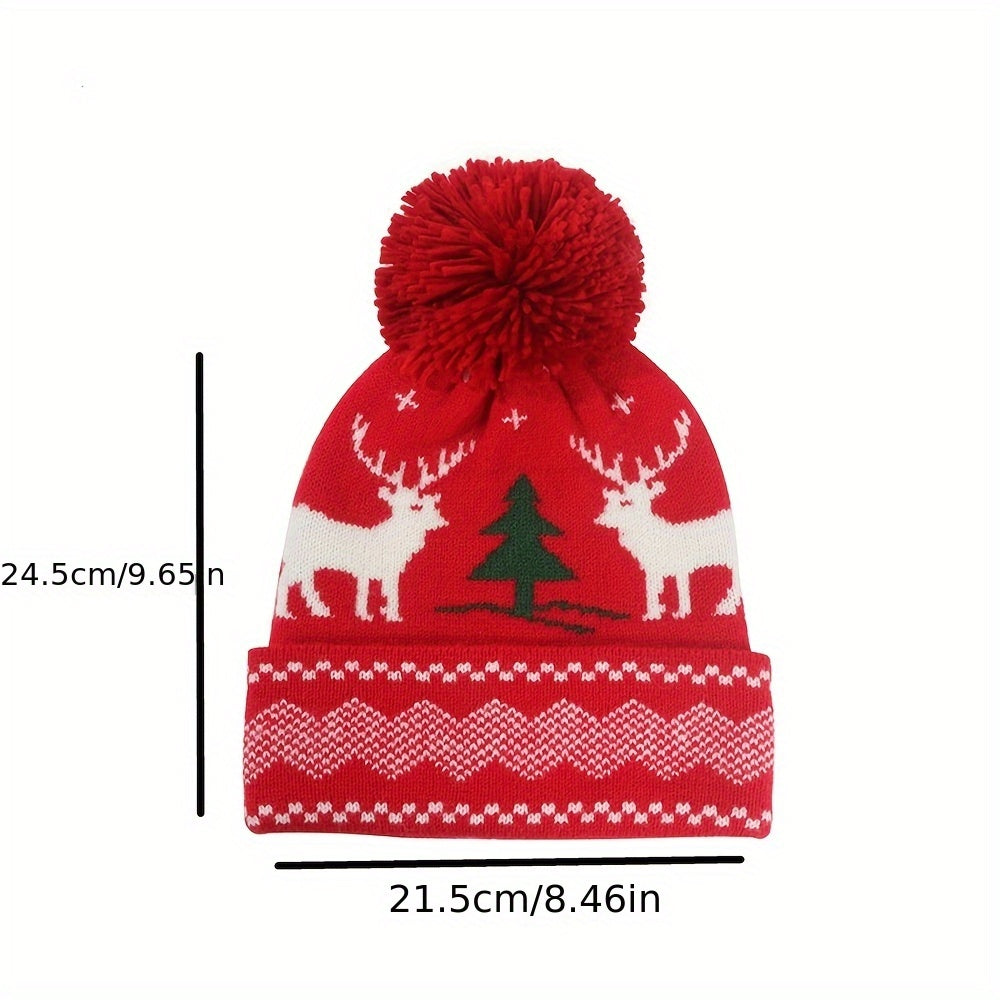 Three Piece Set Of Christmas Hats, Scarves, Gloves to Enhance The Festive Atmosphere