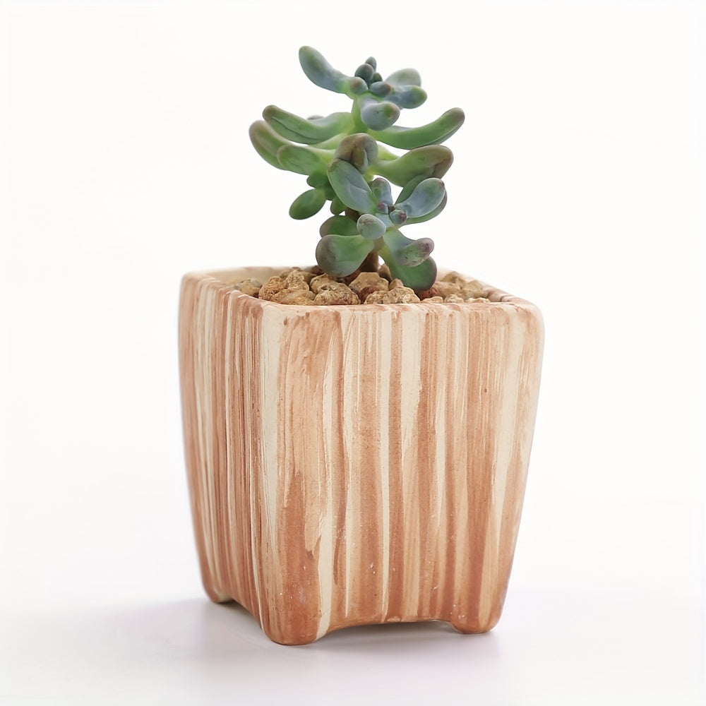 SUN-E 6pcs/Set Mini Ceramic Plant Pots - Decorative, 2.5Inch/6.5cm, with Drain Hole, Perfect Gift for Women, Ideal for Succulent, Cactus, Flower, Home, Office, Outdoor Garden